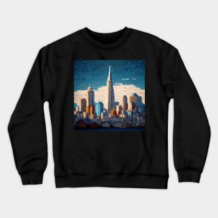 Mosaic San Francisco Skyline Square | San Fran Architecture | California Crewneck Sweatshirt